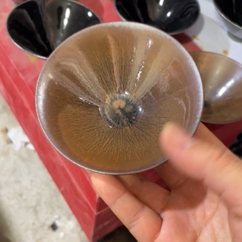 用***7茶盏建阳建盏微瑕斗笠