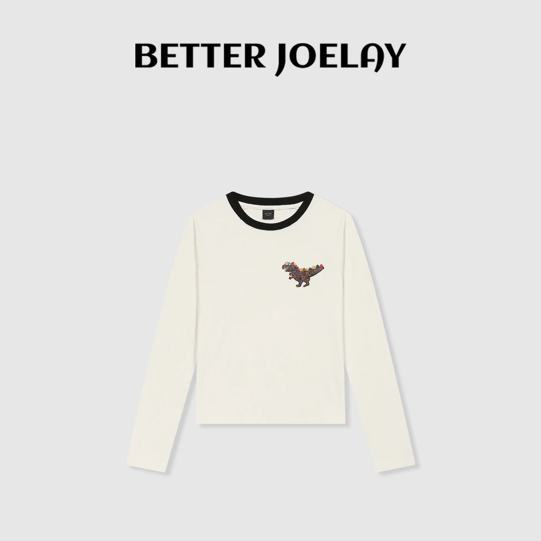 （直播）BETTERJOELAY-【怪力小恐龙】百搭潮流简约T恤长袖休闲KH1107