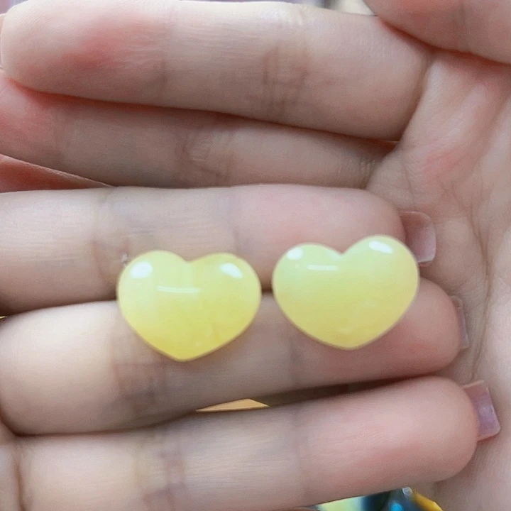 琥珀颈饰银S925镶嵌耳环