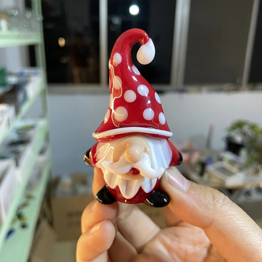 琉璃圣诞款地精圣诞节桌面摆件