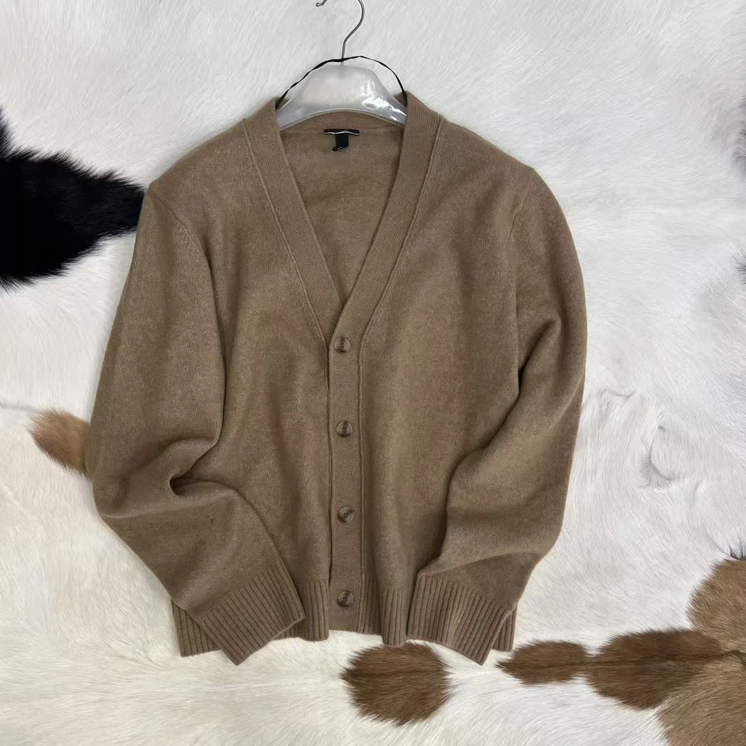 西班牙剪标 雪尼尔面料 男女轻柔暖糯秋季针织开衫毛衣 好打理313