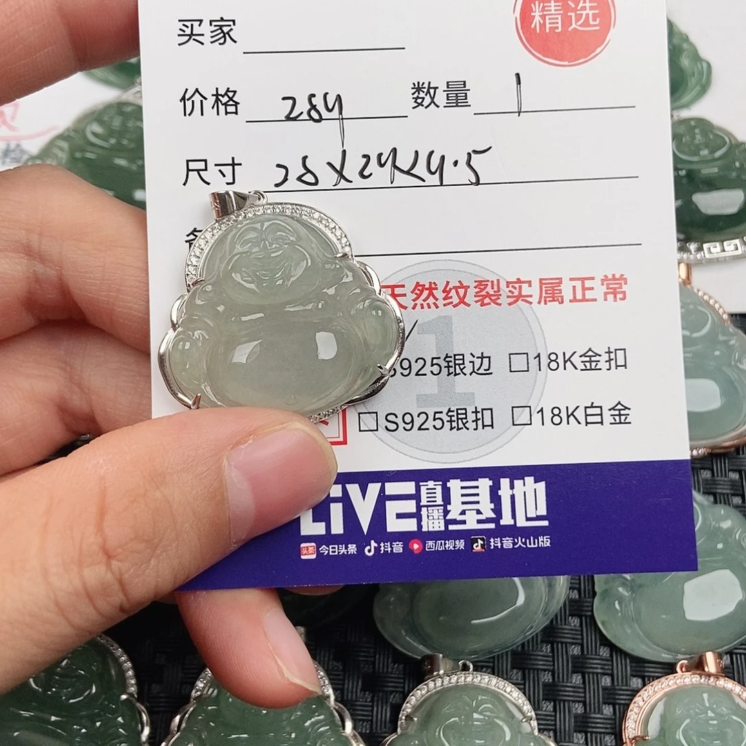 翡翠银S925镶嵌颈饰