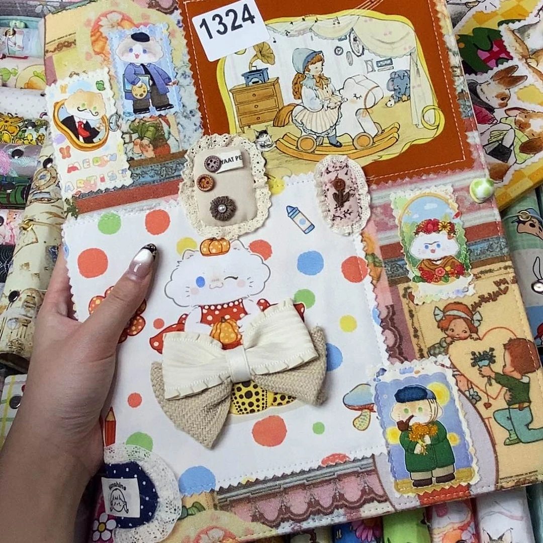 织绣A4活页带收纳册1324