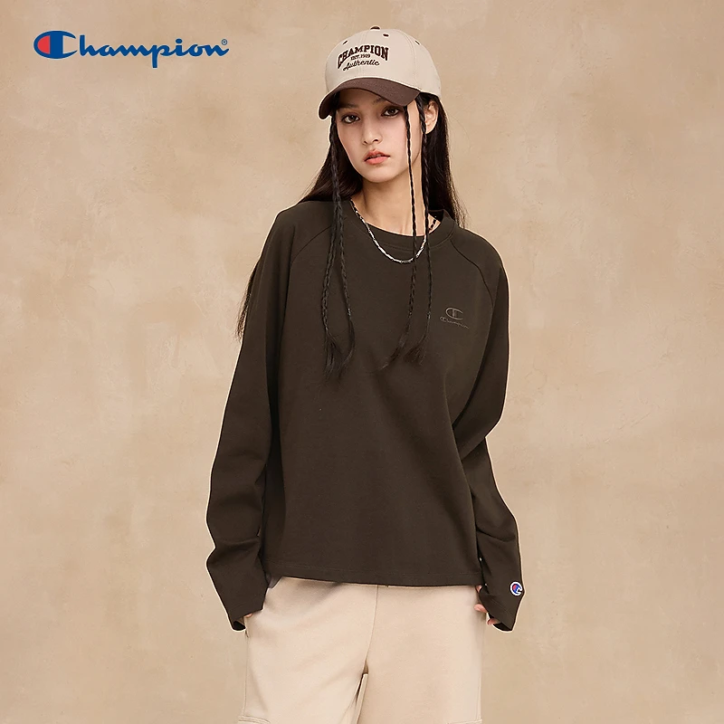 【琥珀流光】Champion冠军时尚休闲百搭插肩袖长袖T恤U5CLTSW009