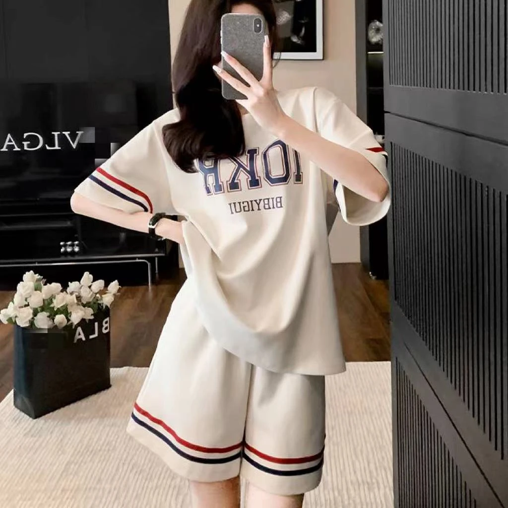 【严选好物】夏季减龄套装时尚运动休闲网红女洋气时髦两件套239