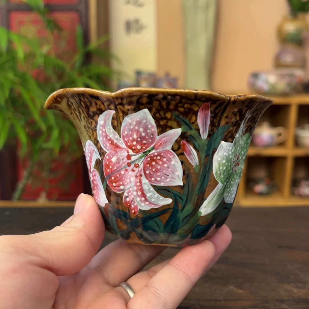 柴烧手工手绘陶瓷