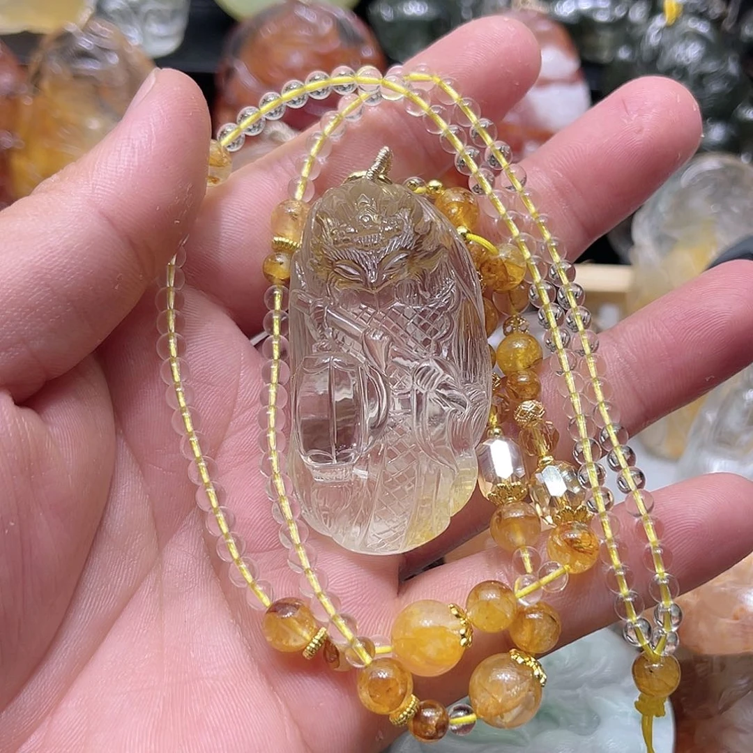 水晶颈饰未镶嵌?*七彩公子狐