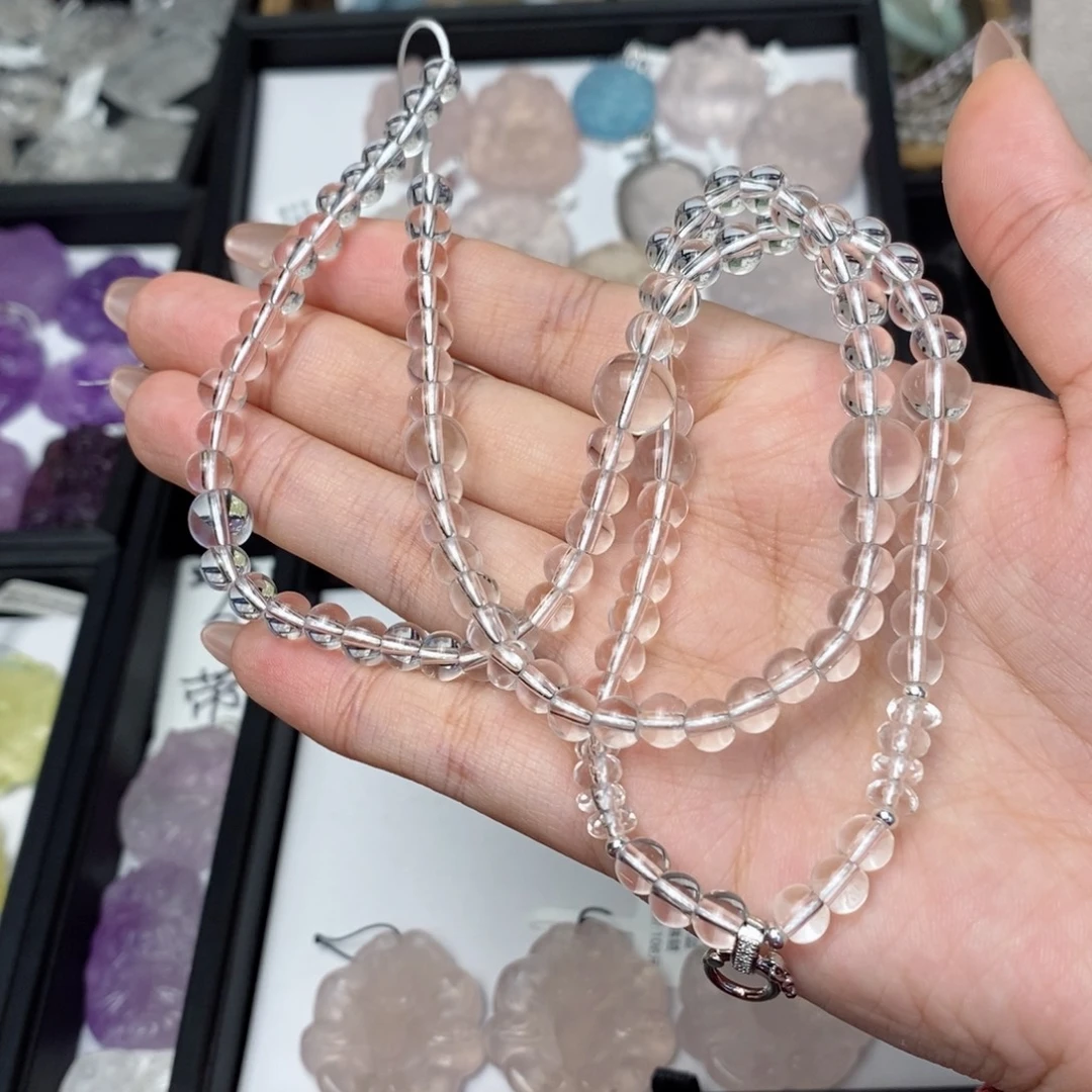 汝****水晶颈饰未镶嵌珠链加灯牌狐狐