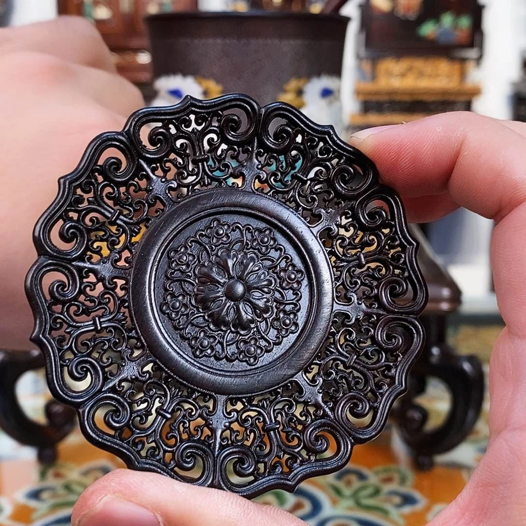 黑酸枝木类成套家具紫光檀杯垫