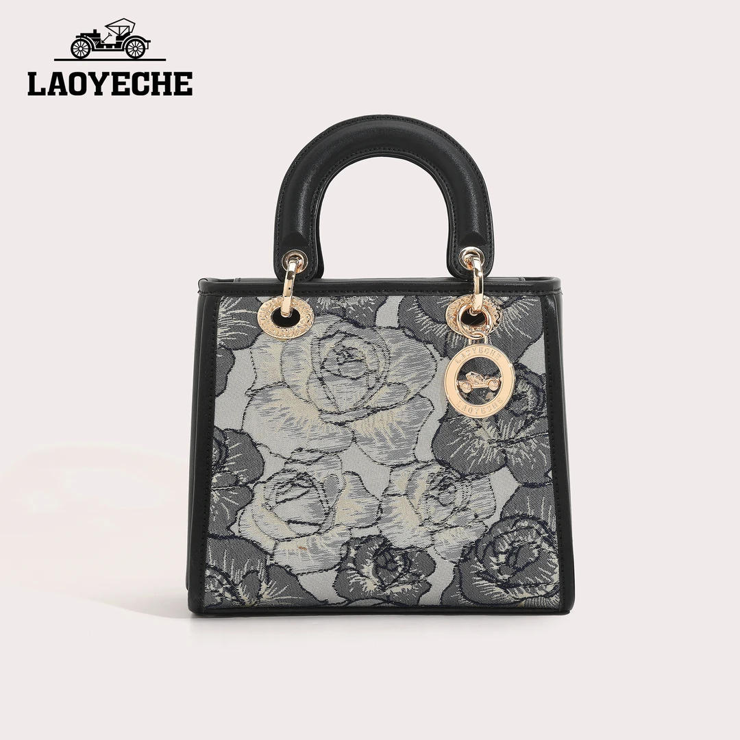 老爷车LAOYECHE刺绣JOJO妃妃时尚经典女包8023手提气质女士复古