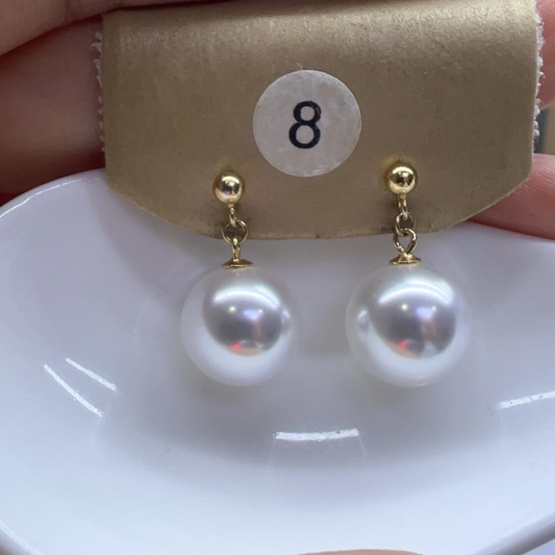 银S925镶嵌淡水珍珠耳饰