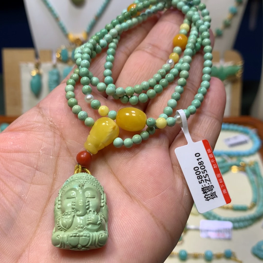 未镶嵌绿松石毛衣链