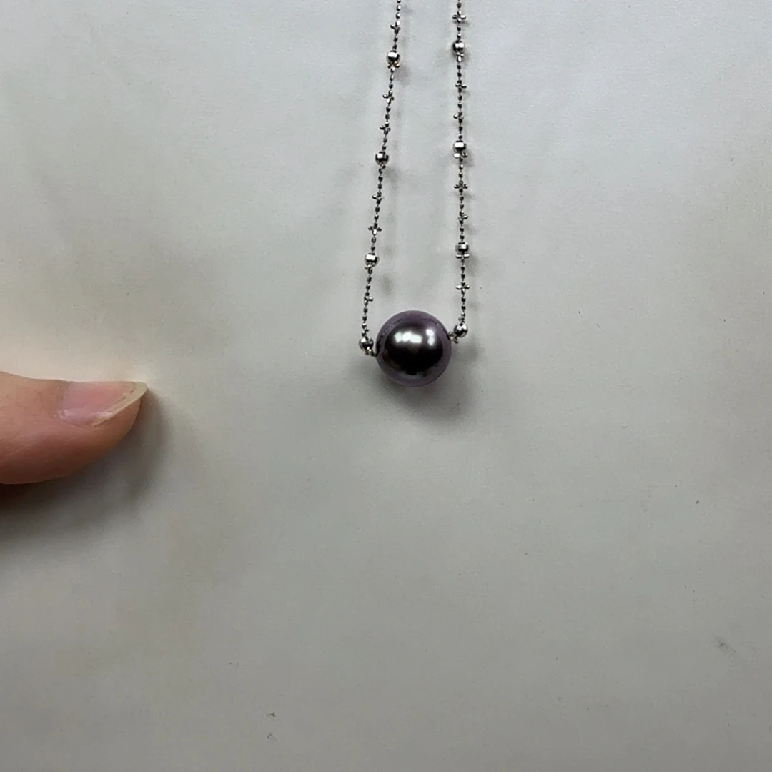 颈饰18K金镶嵌海水珍珠