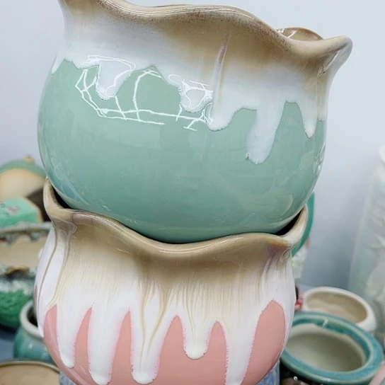 多肉绿植陶瓷花盆9.9包邮