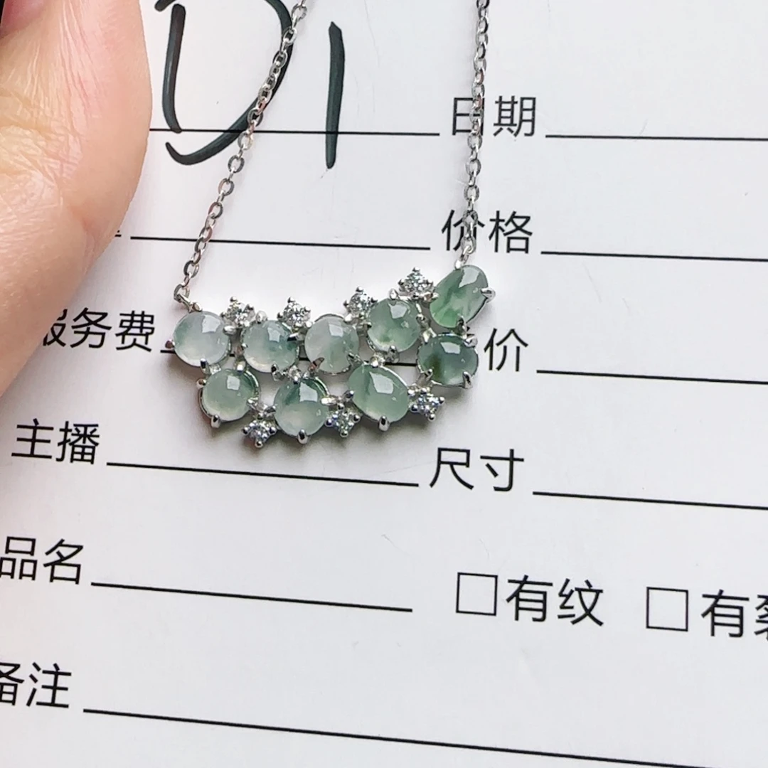 银S925镶嵌手链翡翠
