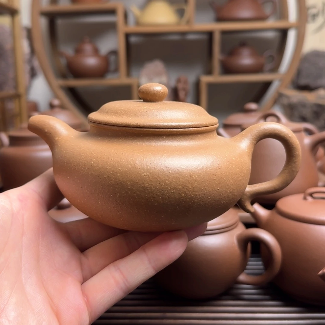 紫砂茶壶仿古300cc台西梨皮老段
