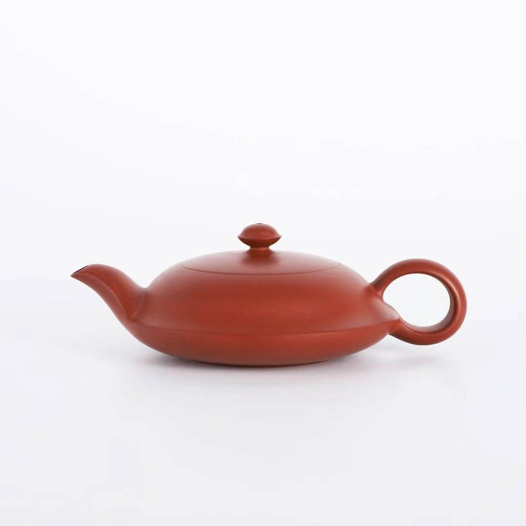 潮简正品 邱桂林 飞虹壶 90cc 潮州手拉朱泥壶 全手工 紫砂壶