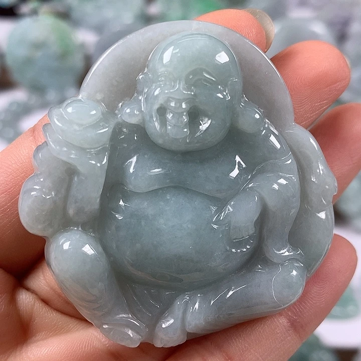 颈饰未镶嵌翡翠逍遥佛福利卡厚10+