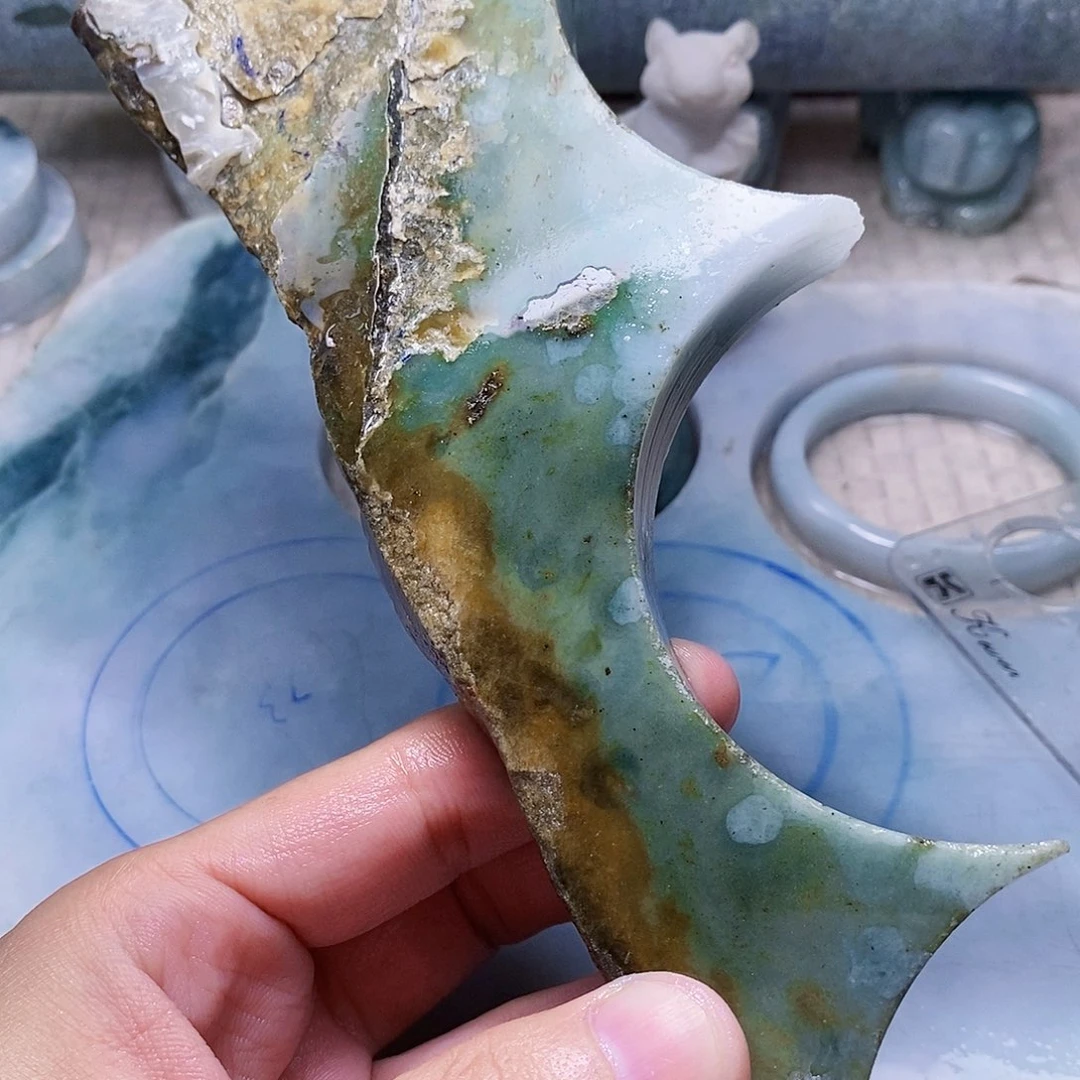 S***长翡翠未镶嵌颈饰5888