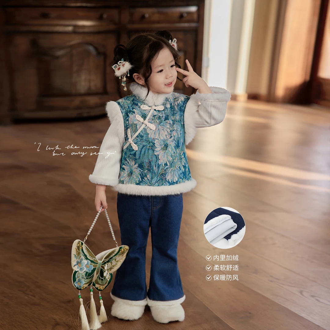 7.5 宝宝喇叭裤女加绒保暖冬季新款婴儿YSD310015