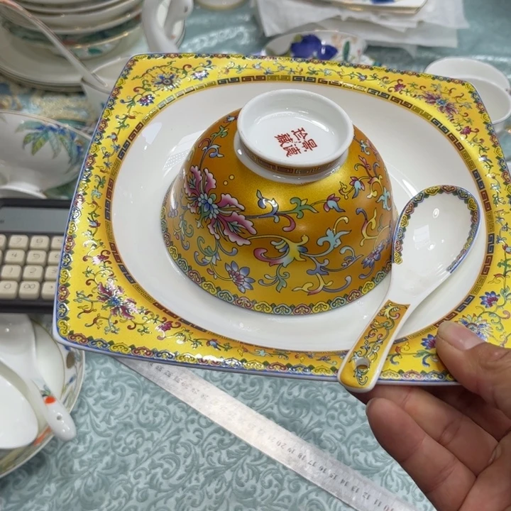 瓷片骨瓷12件哇塞哇塞