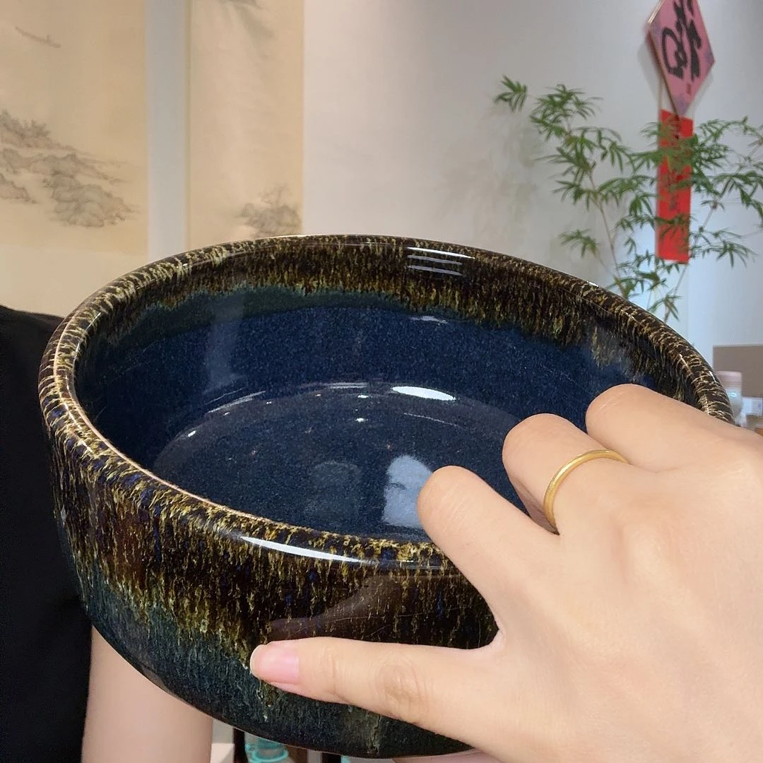 建水紫砂胎上釉水洗