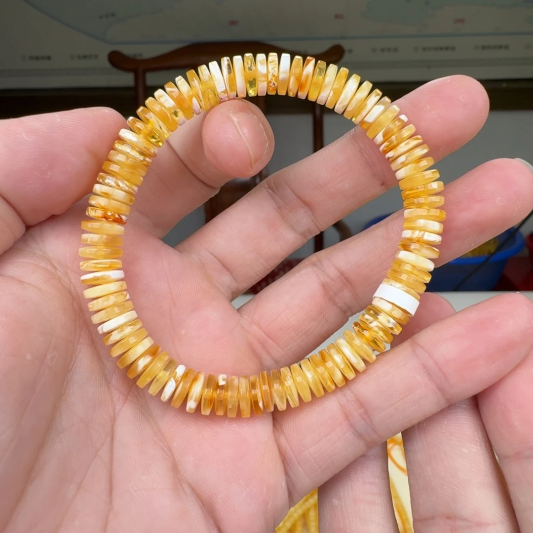 琥珀未镶嵌裸石蜜蜡手串