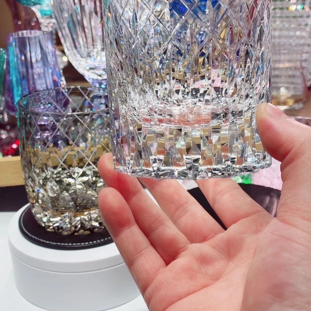 长***茶平底款水晶玻璃威士忌