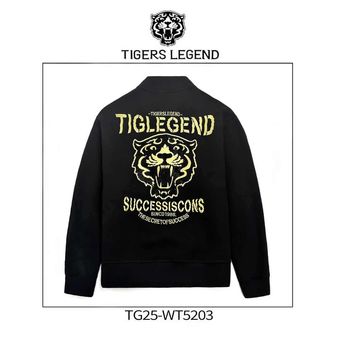 高奢潮流春秋夹克刺绣棒球服运动男士秋款外套