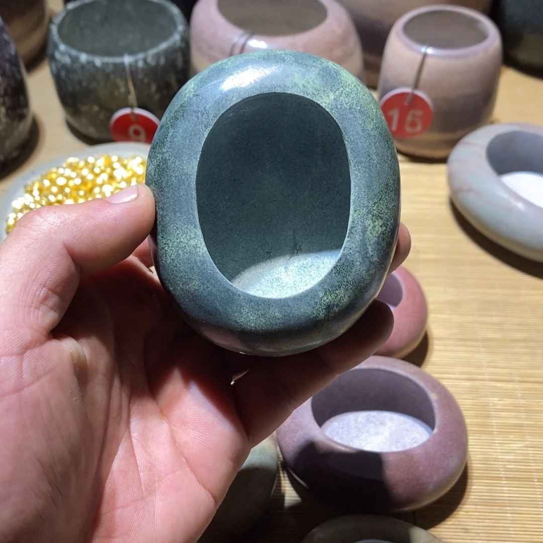 石头一**神绿泥石石头盆