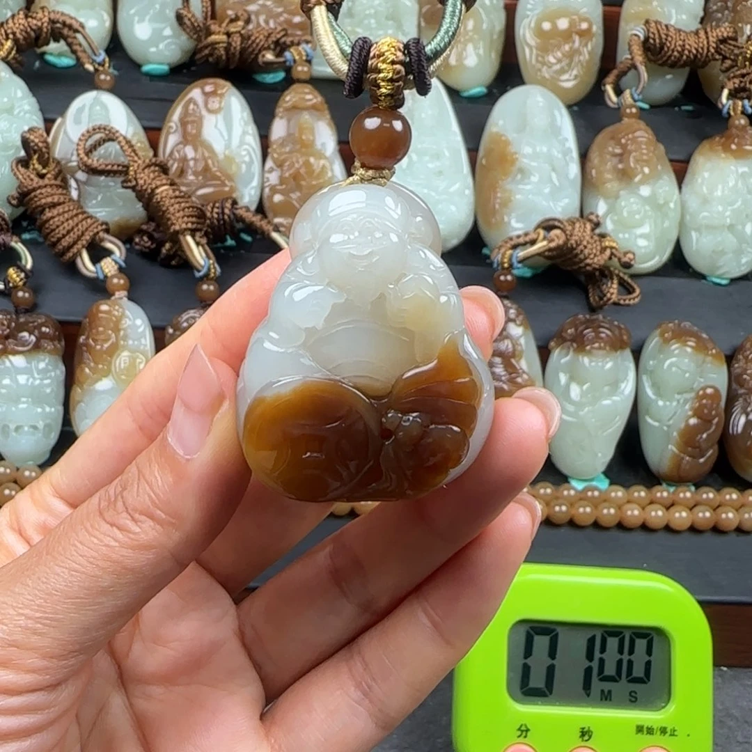 和田玉未镶嵌挂件刘*根