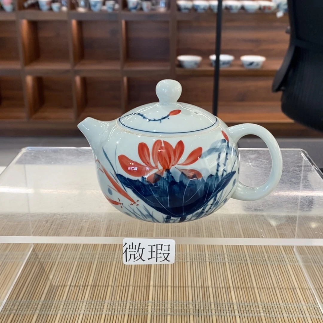 釉下彩老陶泥手工绘制