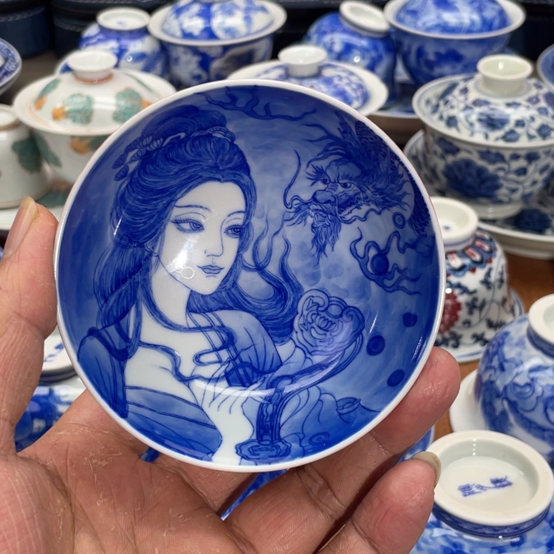 陶月楼 柴窑 美女普洱杯