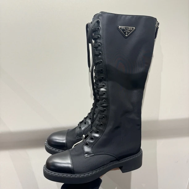 全新未使用 Prada/普拉达 1a152/时尚高筒靴 皮革 37码