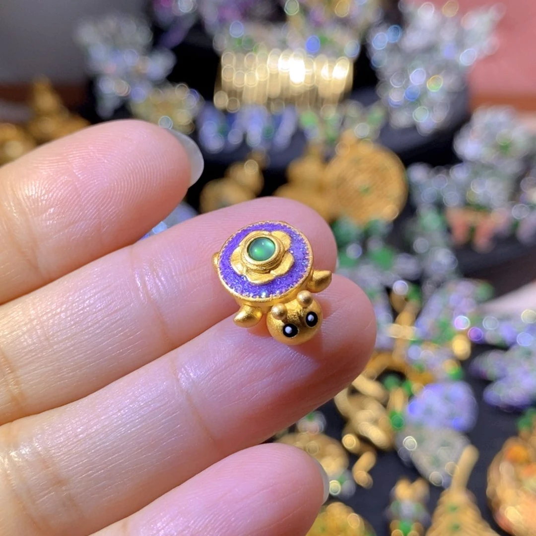 吊坠(不含链)银S925镶嵌翡翠