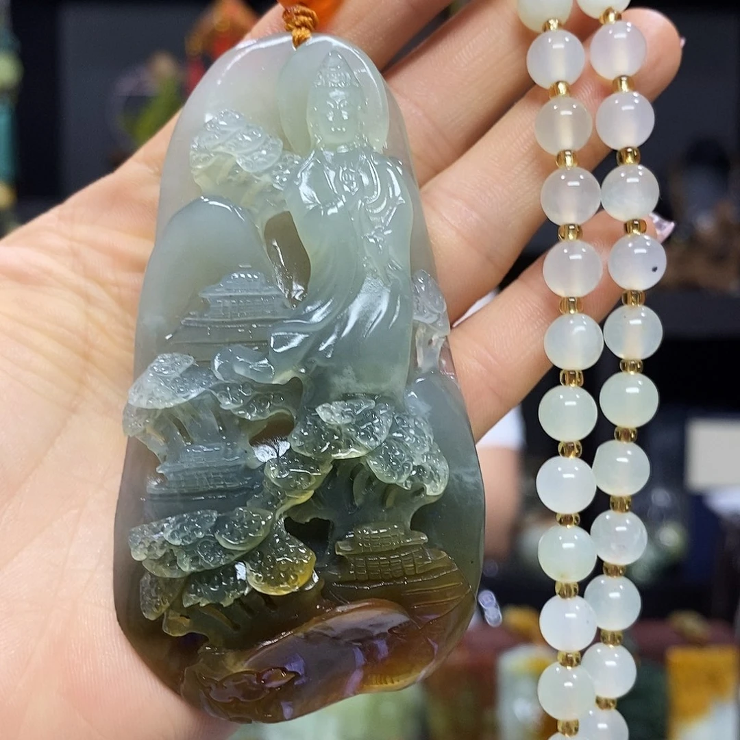 岫玉未镶嵌手链项链