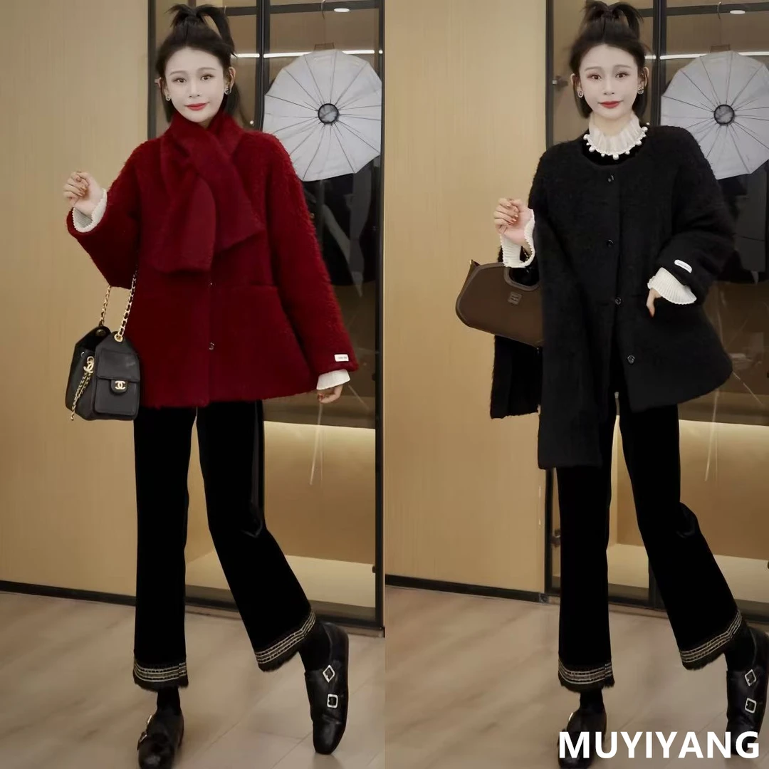 【冬日】设计感小众围巾90白鸭绒高定版羽绒服 衣长66 25-651#