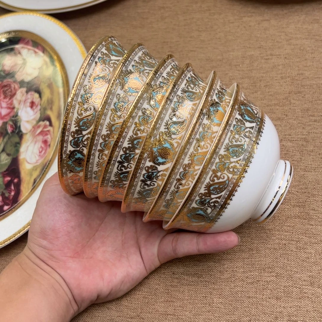 瓷片4.75寸米饭碗六个一单打包价