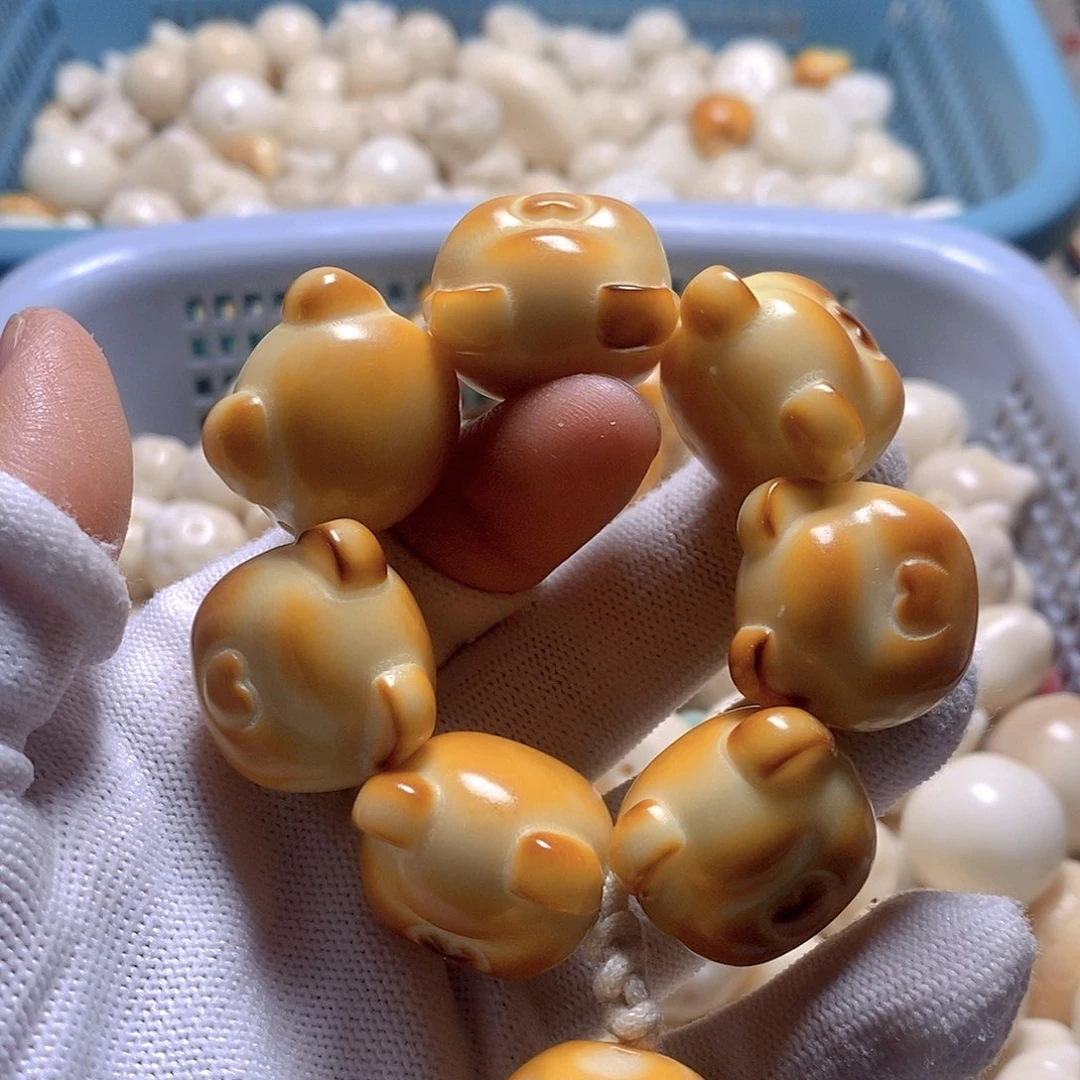 文玩核桃手串?****?熊头手捻微瑕疵款