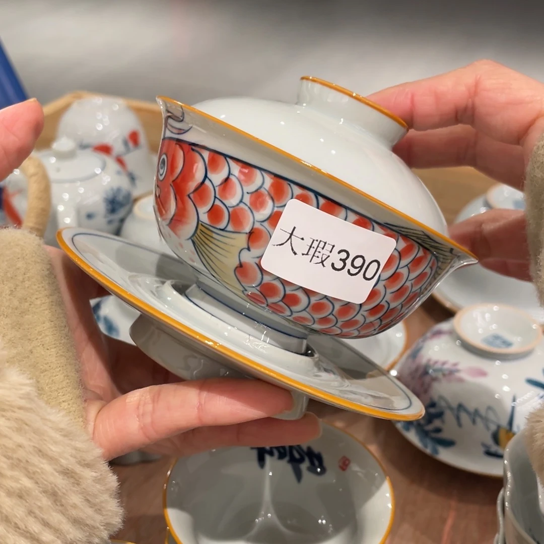 有瑕纯手绘釉下彩