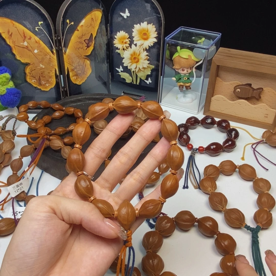 手串/手链橄榄核?****俊1321三花鲨鱼背