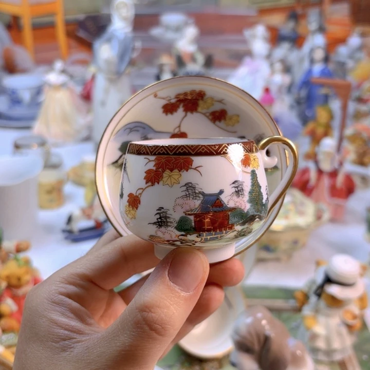 摆件欧洲中古瓷器好看冲鸭！