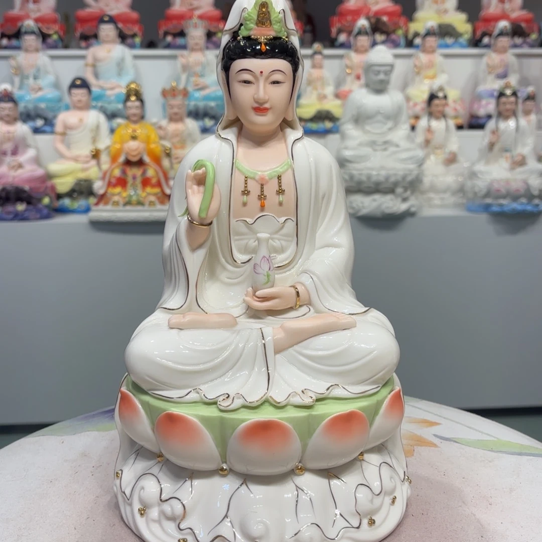 摆件瓷摆件观音12吋