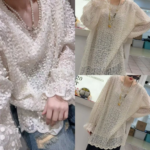 3071法式宽松设计感上衣（衣长78左右）