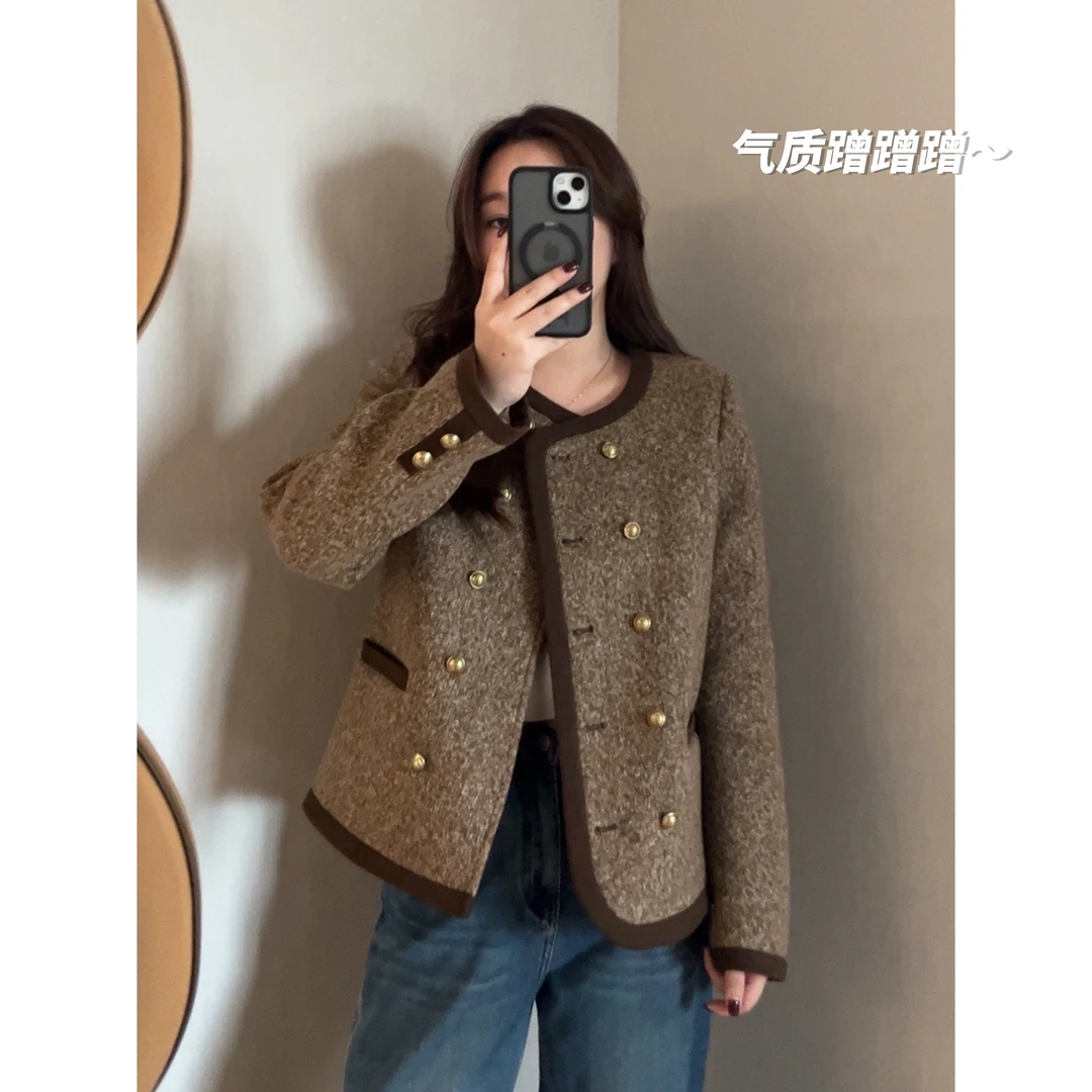 GTNER“KK定制”秋女款气质时尚轻奢百搭法式宽松小香风外套D1447