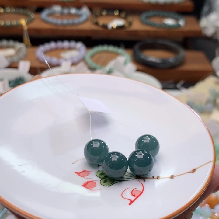 翡翠未镶嵌手链翡翠d34卡9.8