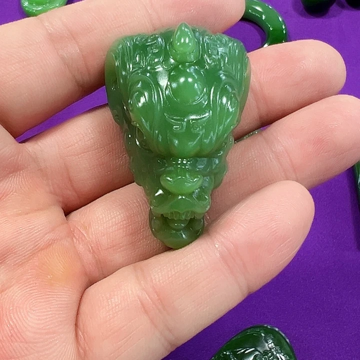 和田玉（碧玉）未镶嵌吊坠(不含链)