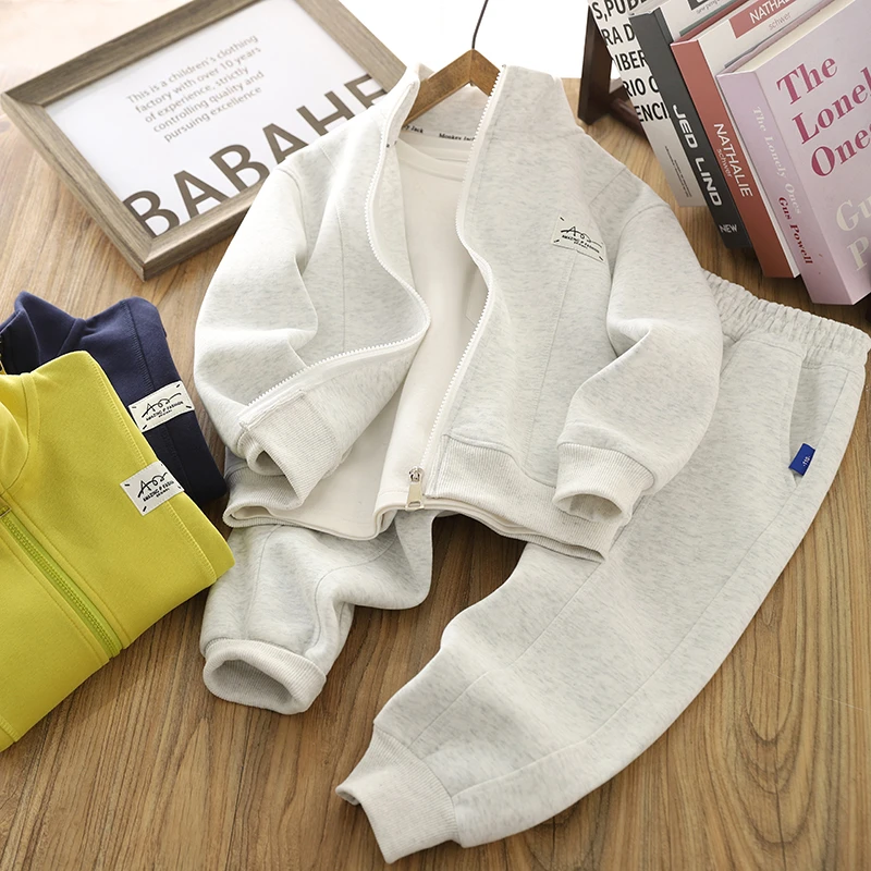 男童春季套装2025新款儿童拉链外套裤子两件套中大童春秋款运动服