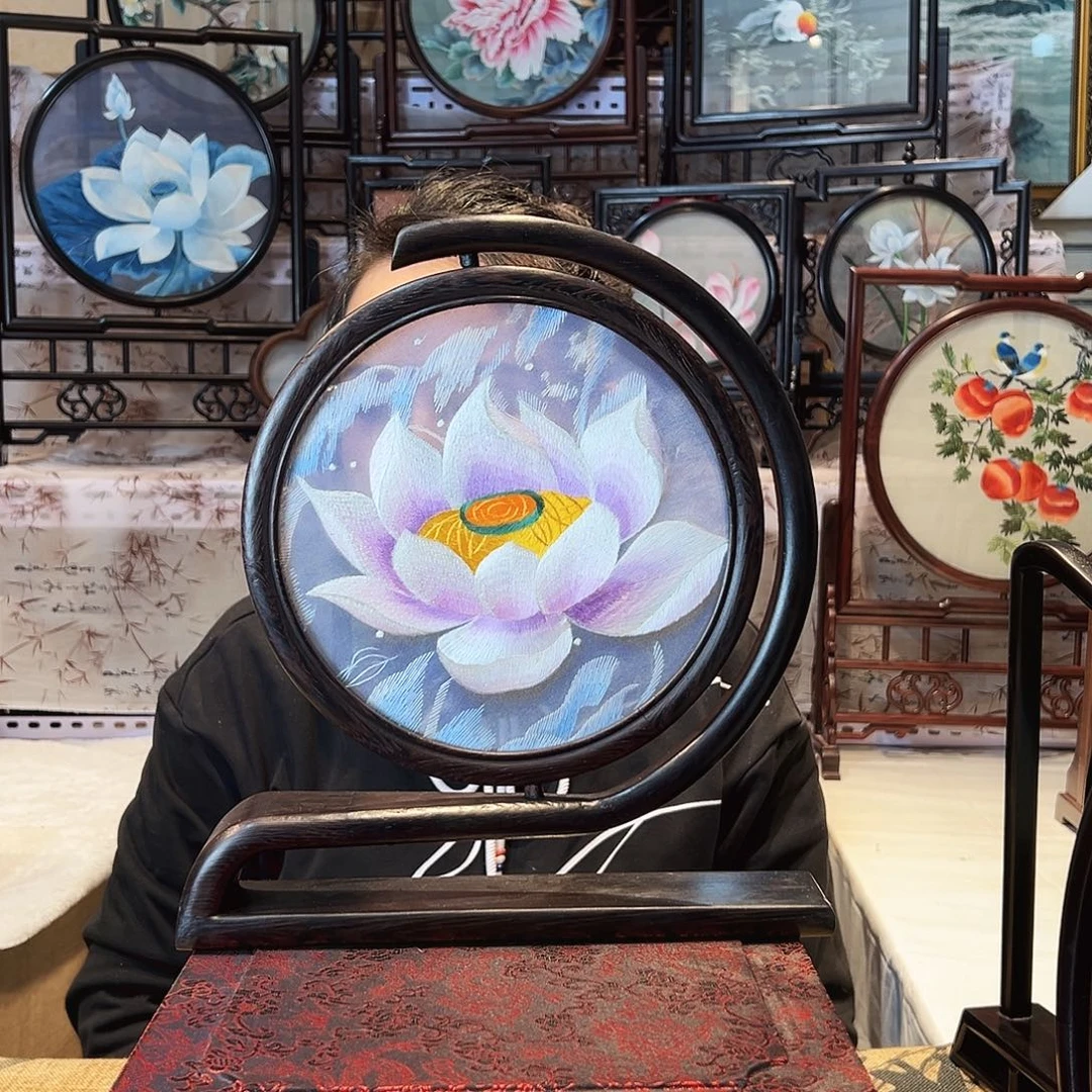 刺绣苏绣摆台手工双面