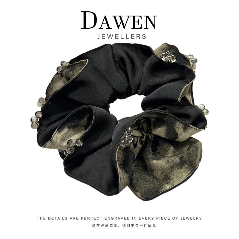 CY3019《墨韵》韩国轻职风气质百搭镶钻高级感盘发大肠发圈头花